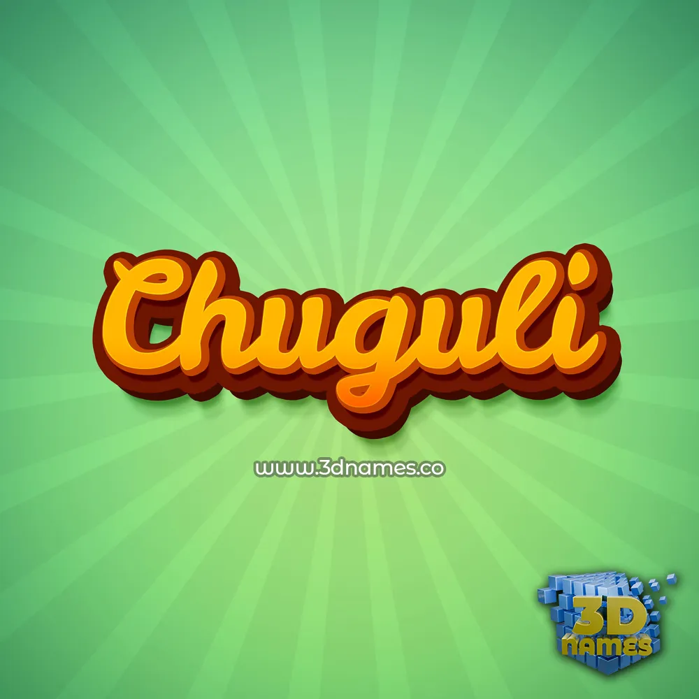 chuguli in Green Rays style - 3D name wallpaper
