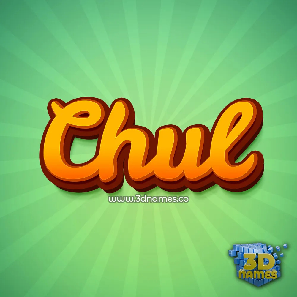 chul in Green Rays style - 3D name wallpaper