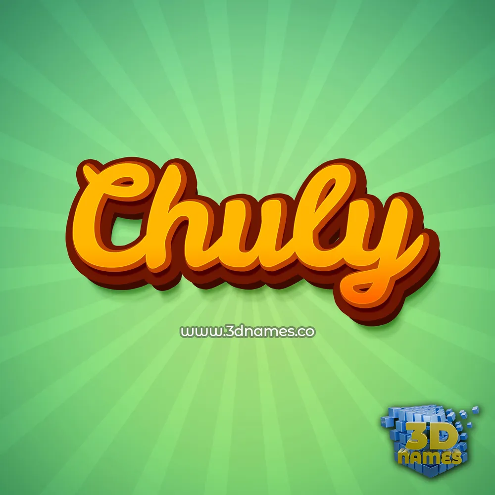 chuly in Green Rays style - 3D name wallpaper