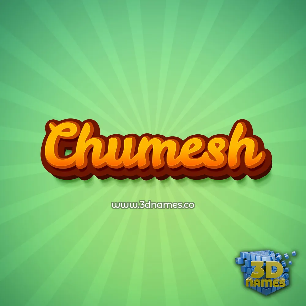 chumesh in Green Rays style - 3D name wallpaper