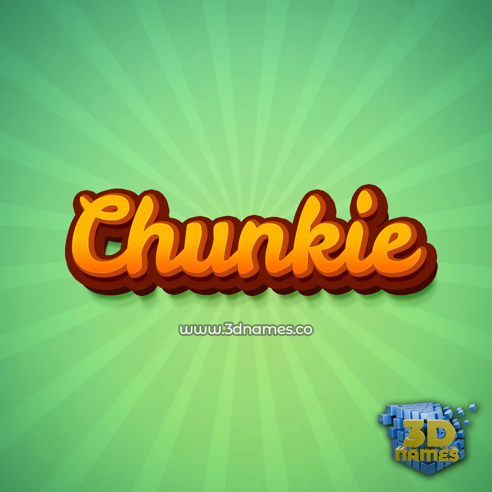 chunkie in Green Rays style - 3D name wallpaper
