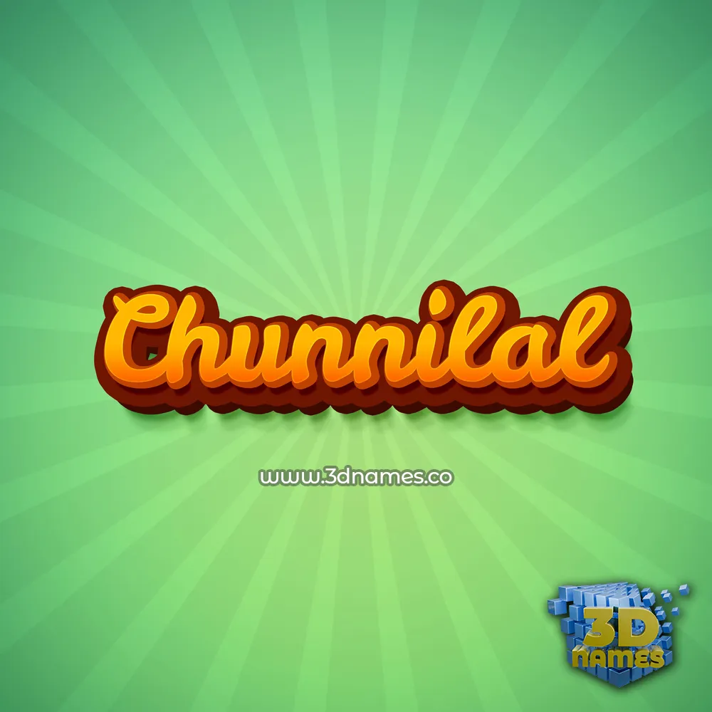 chunnilal in Green Rays style - 3D name wallpaper