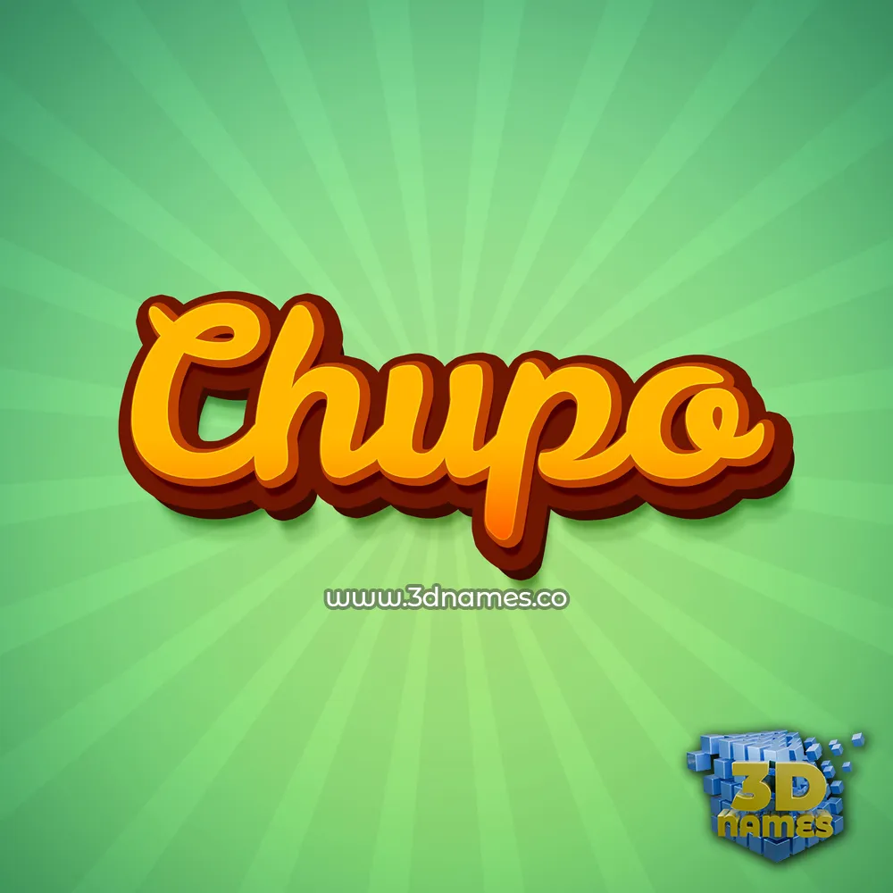 chupo in Green Rays style - 3D name wallpaper