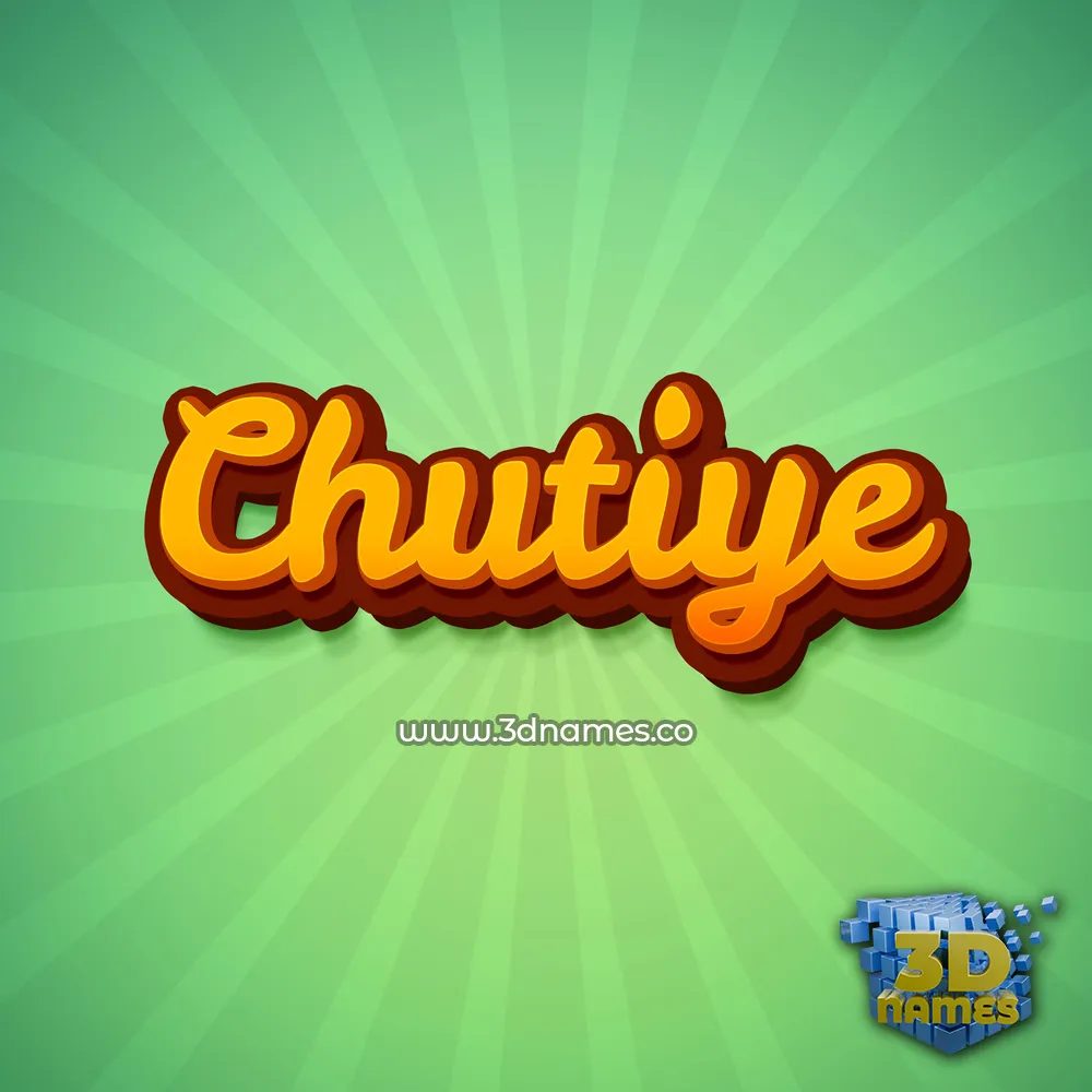 chutiye in Green Rays style - 3D name wallpaper