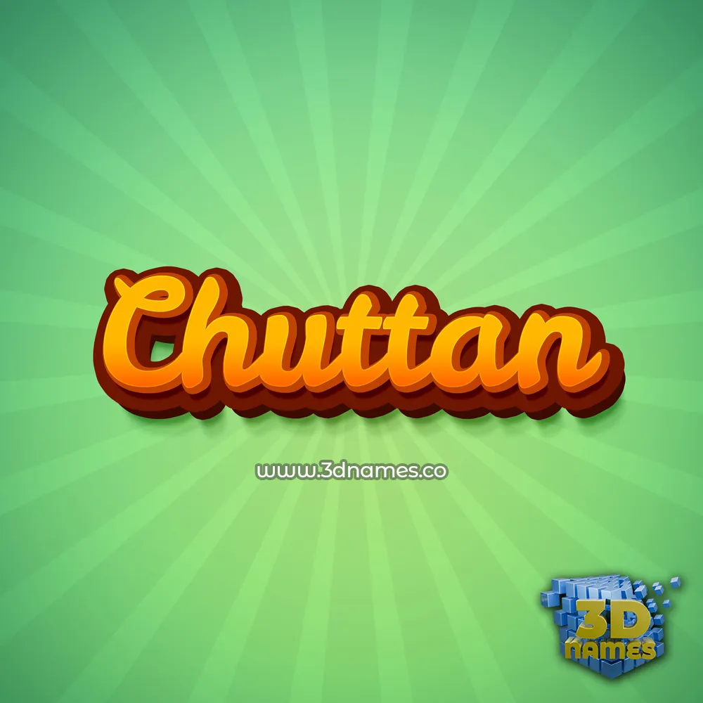 chuttan in Green Rays style - 3D name wallpaper