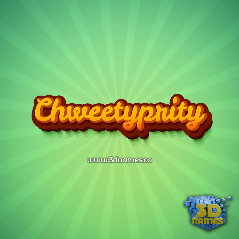 chweetyprity in Green Rays style - 3D name wallpaper