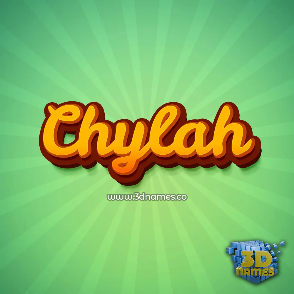 chylah in Green Rays style - 3D name wallpaper