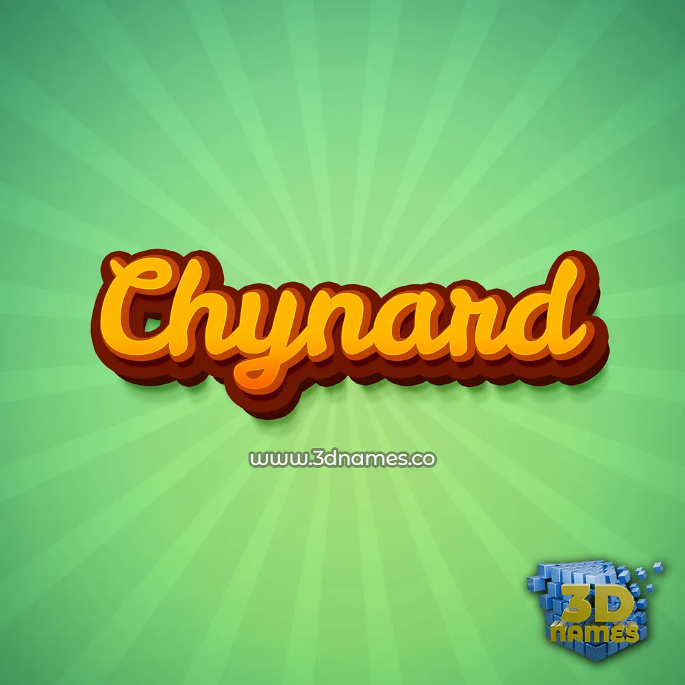 chynard in Green Rays style - 3D name wallpaper