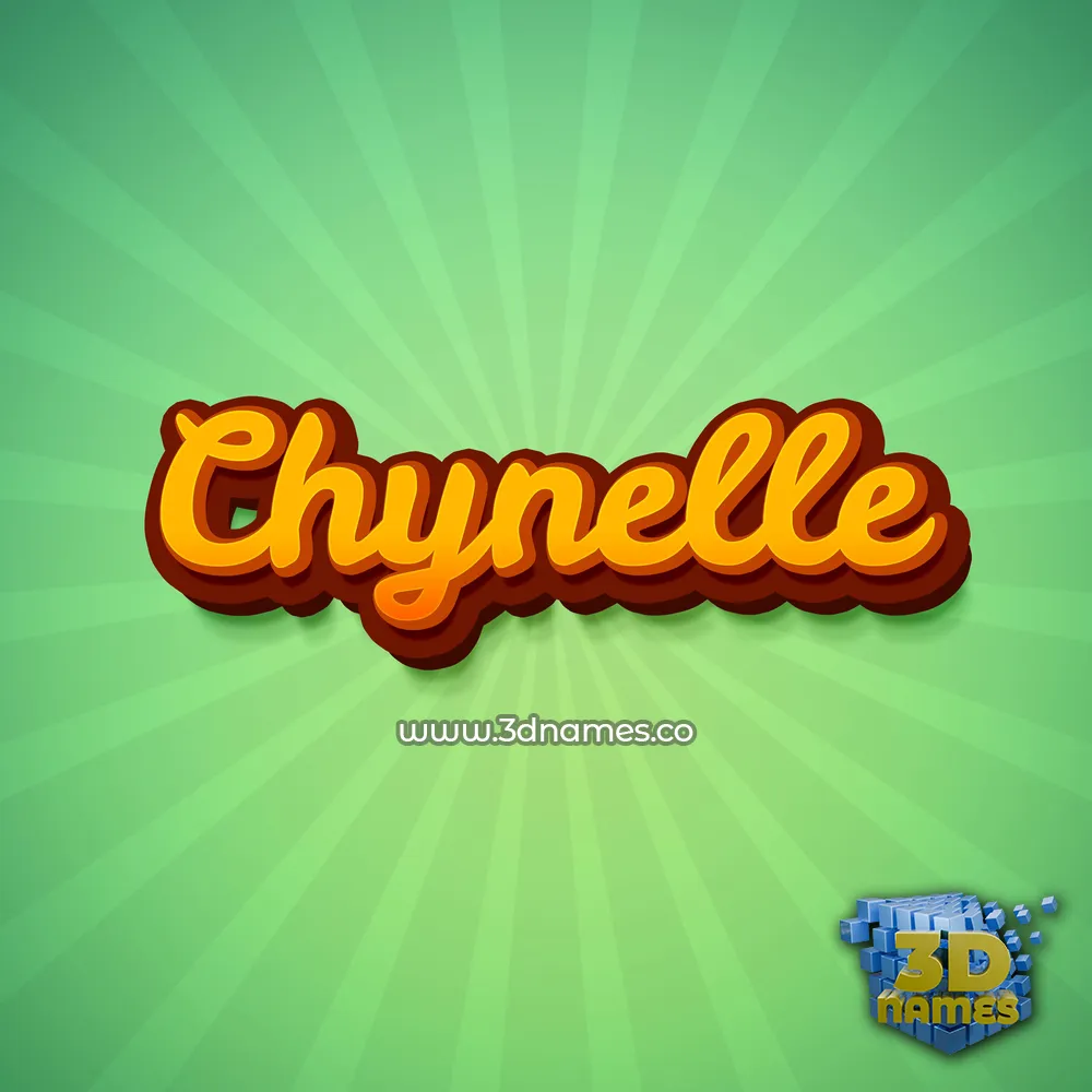 chynelle in Green Rays style - 3D name wallpaper