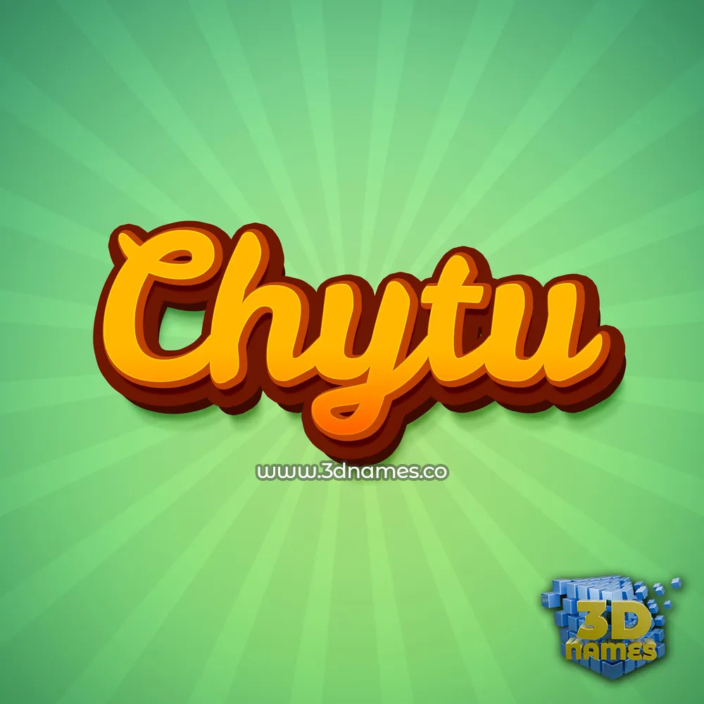 chytu in Green Rays style - 3D name wallpaper