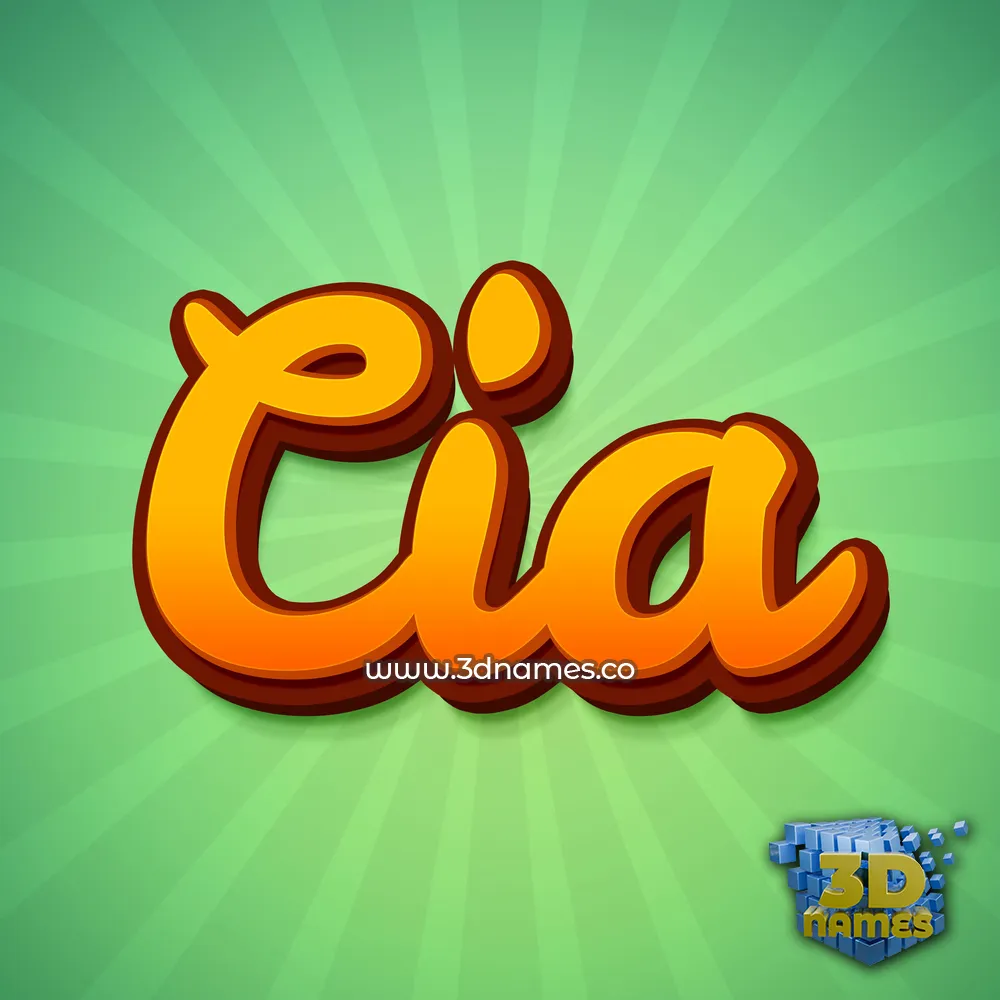 cia in Green Rays style - 3D name wallpaper