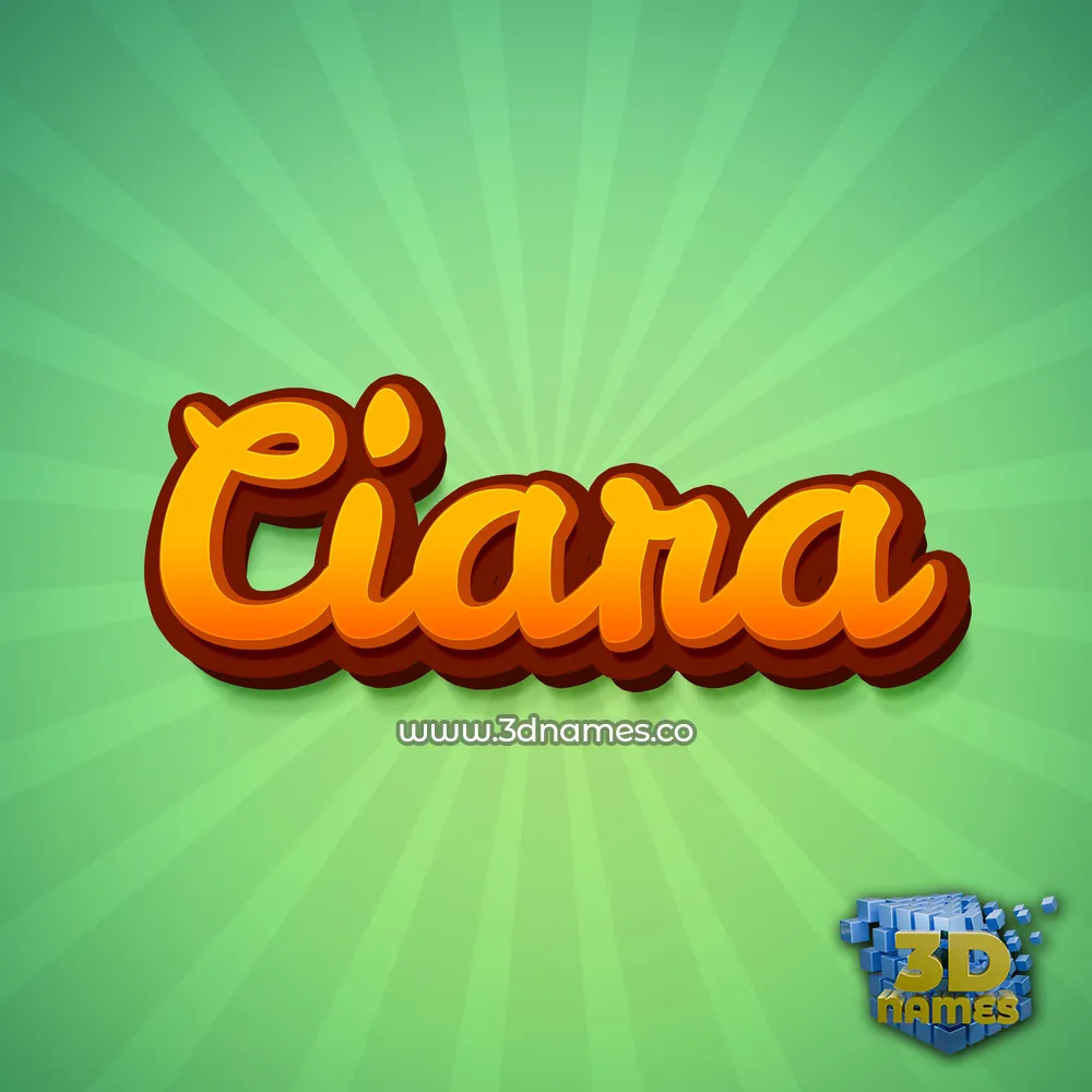 ciara in Green Rays style - 3D name wallpaper