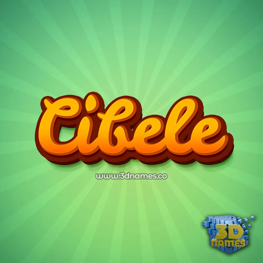 cibele in Green Rays style - 3D name wallpaper