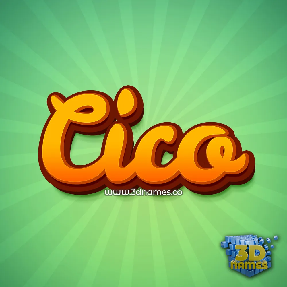 cico in Green Rays style - 3D name wallpaper