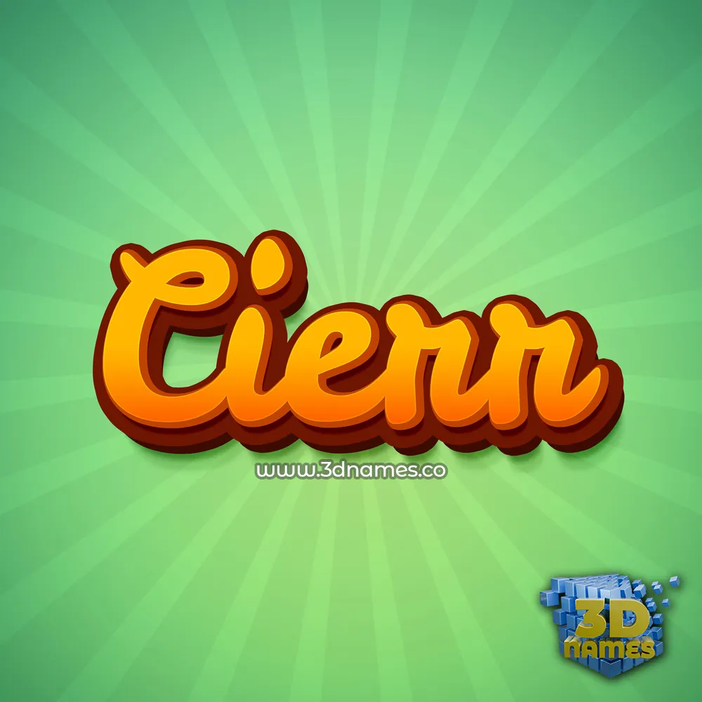 cierr in Green Rays style - 3D name wallpaper