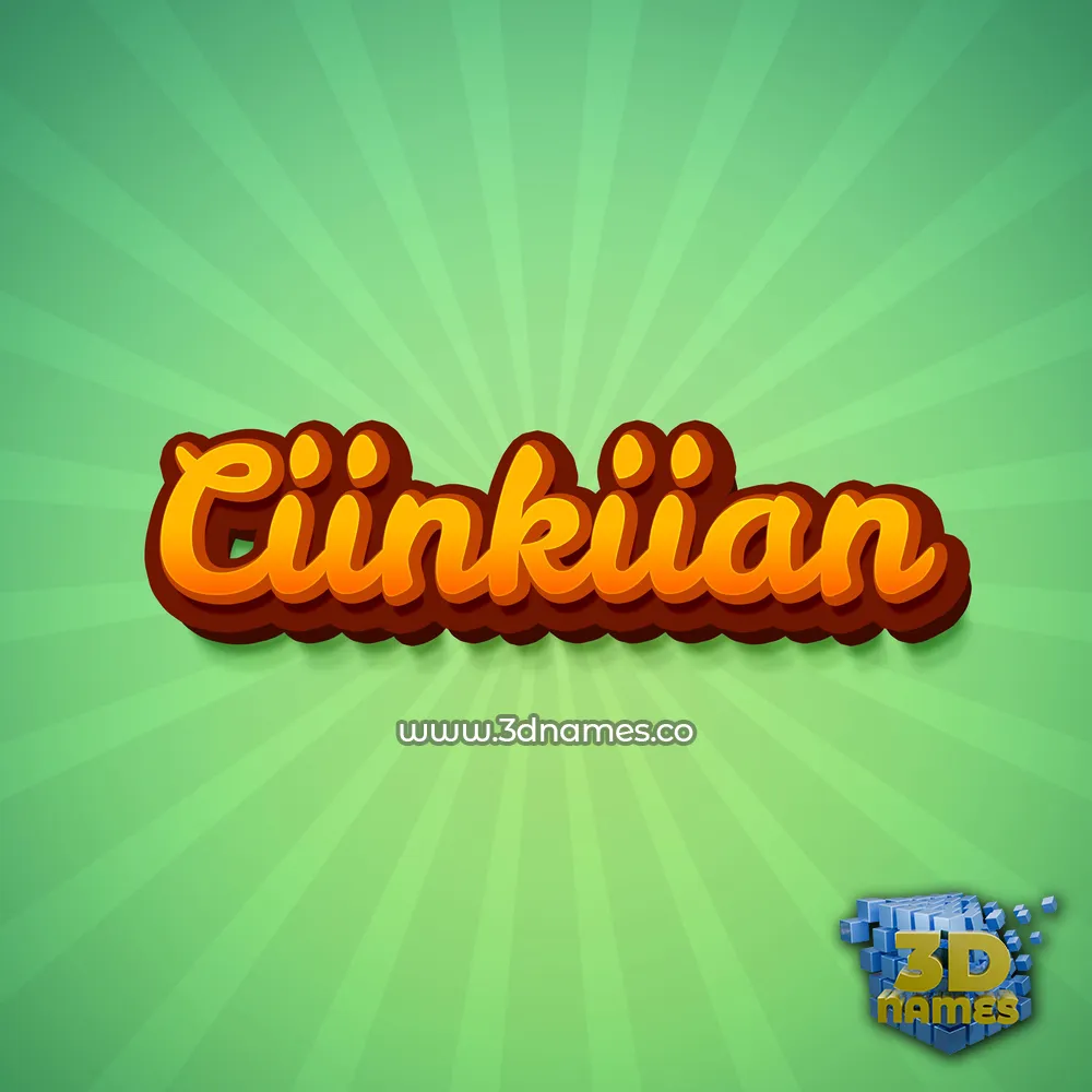 ciinkiian in Green Rays style - 3D name wallpaper