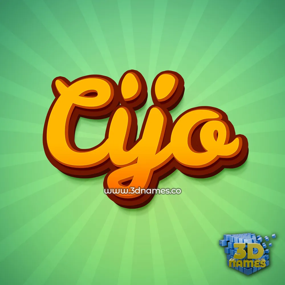 cijo in Green Rays style - 3D name wallpaper