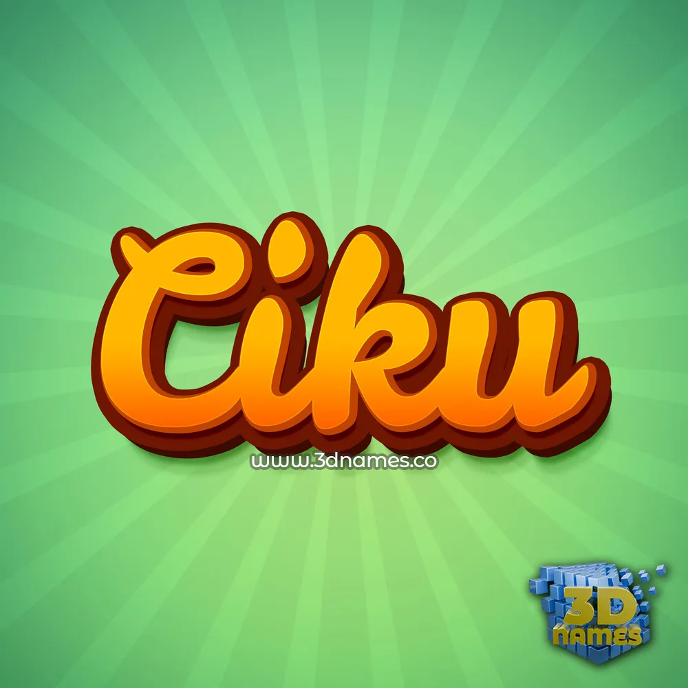 ciku in Green Rays style - 3D name wallpaper