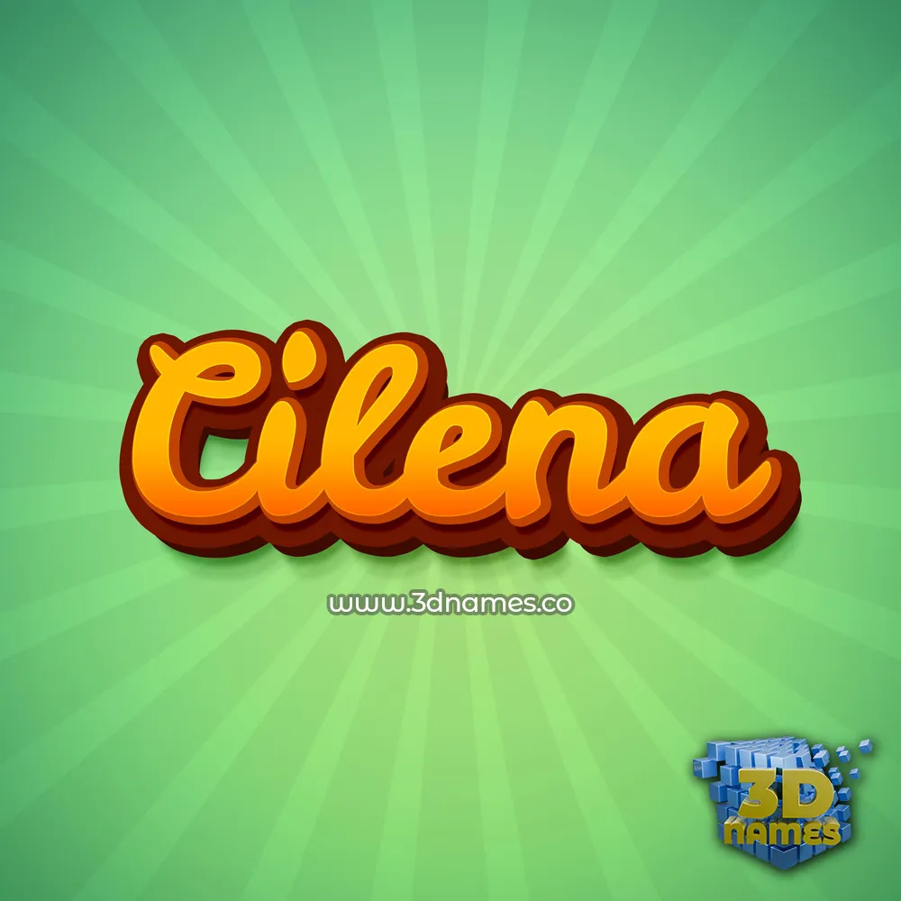 cilena in Green Rays style - 3D name wallpaper