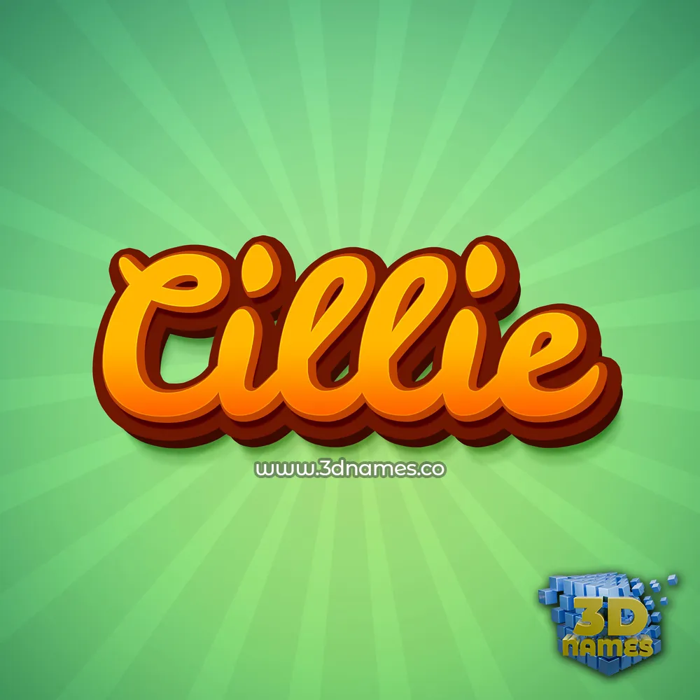 cillie in Green Rays style - 3D name wallpaper