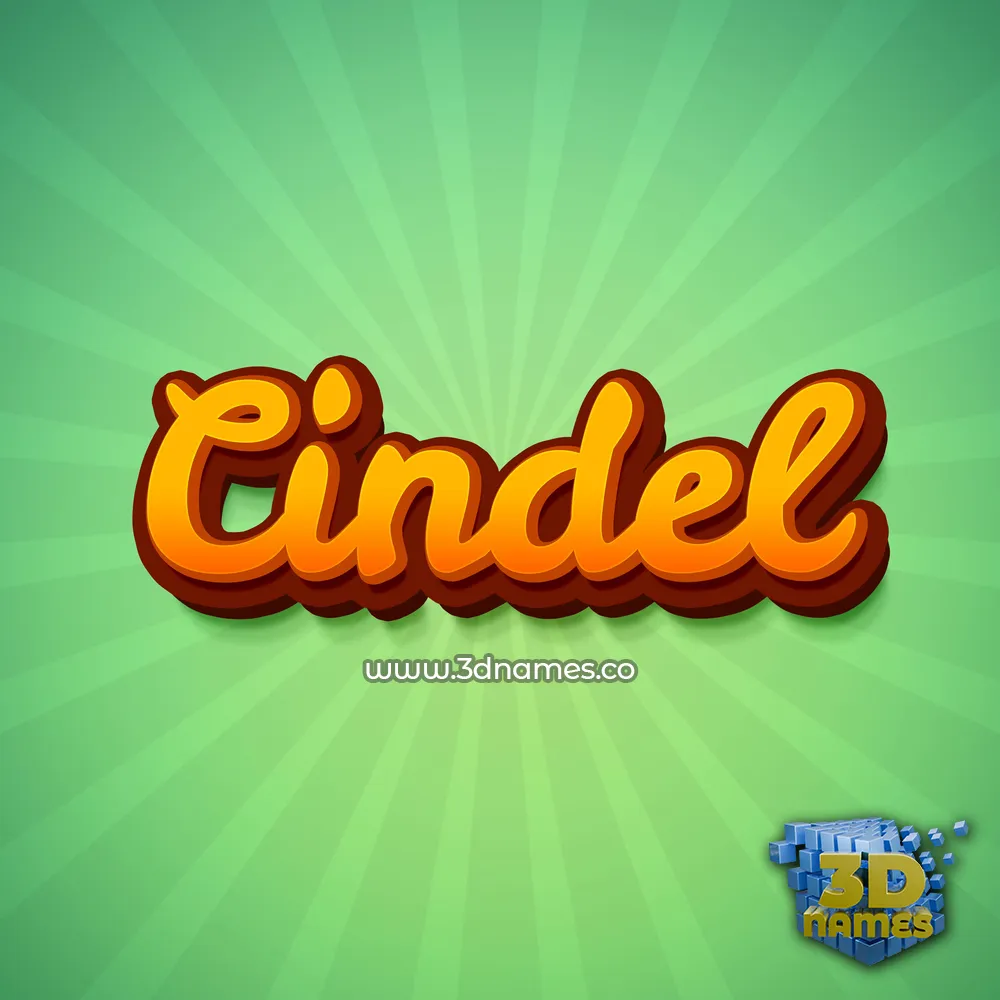 cindel in Green Rays style - 3D name wallpaper