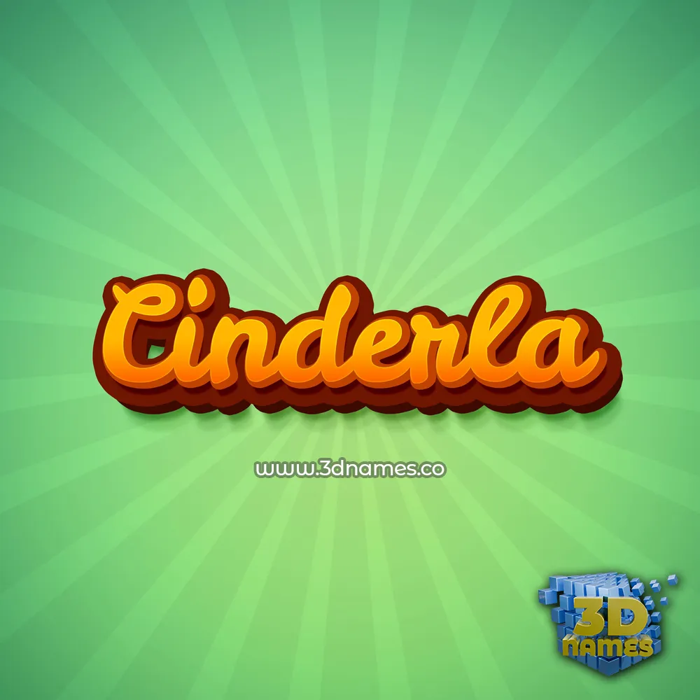 cinderla in Green Rays style - 3D name wallpaper