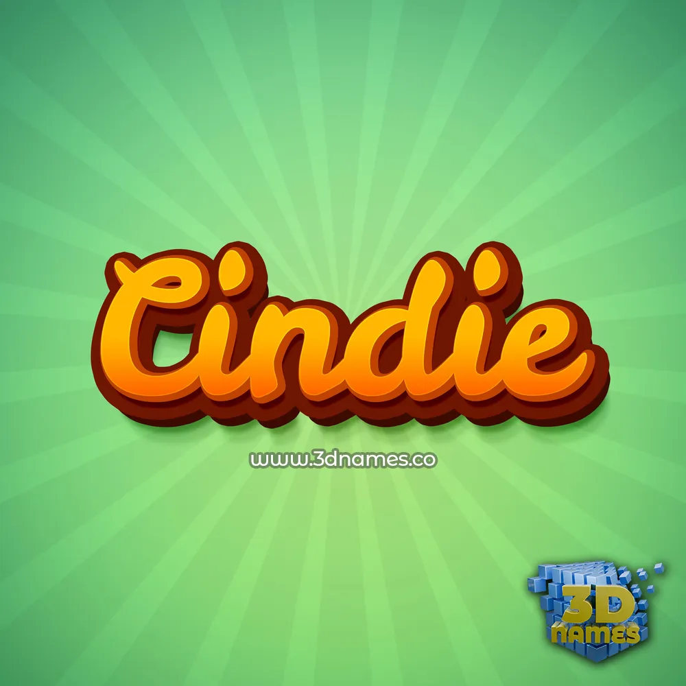cindie in Green Rays style - 3D name wallpaper