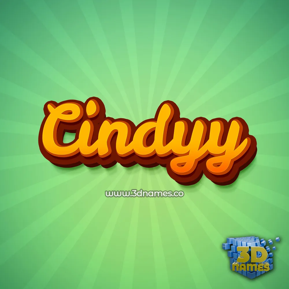 cindyy in Green Rays style - 3D name wallpaper
