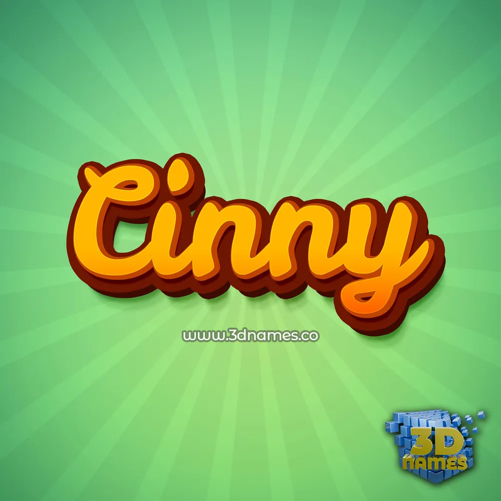 cinny in Green Rays style - 3D name wallpaper