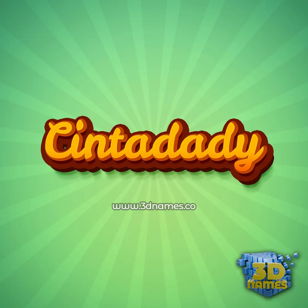 cintadady in Green Rays style - 3D name wallpaper