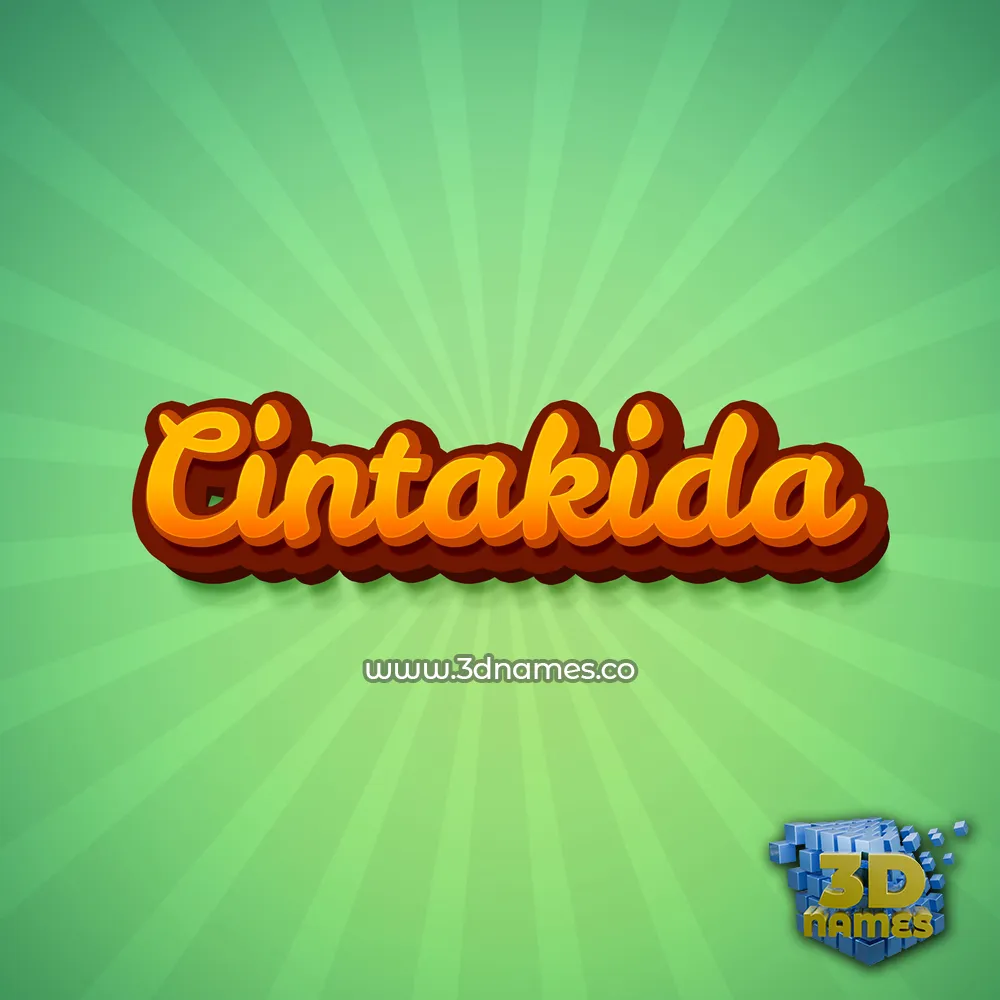 cintakida in Green Rays style - 3D name wallpaper