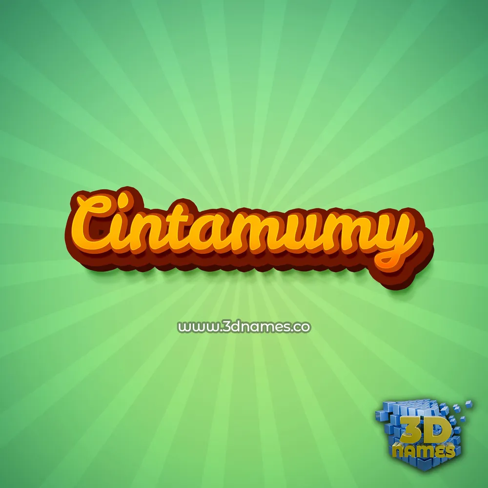cintamumy in Green Rays style - 3D name wallpaper