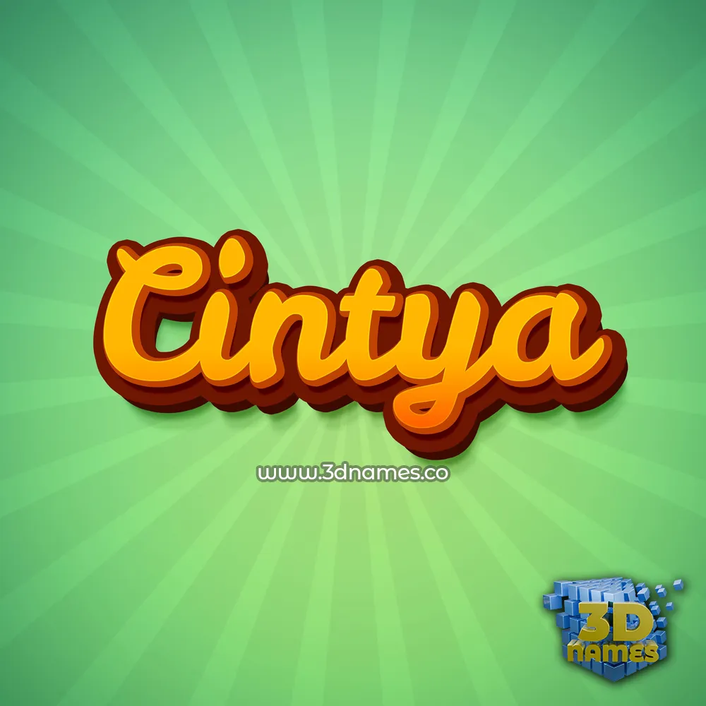 cintya in Green Rays style - 3D name wallpaper