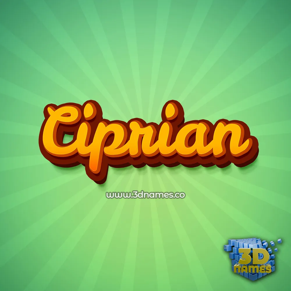 ciprian in Green Rays style - 3D name wallpaper