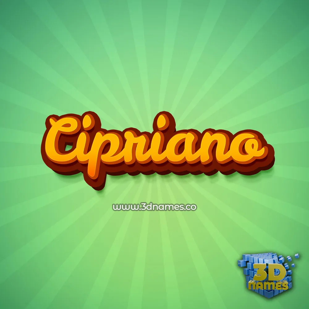 cipriano in Green Rays style - 3D name wallpaper