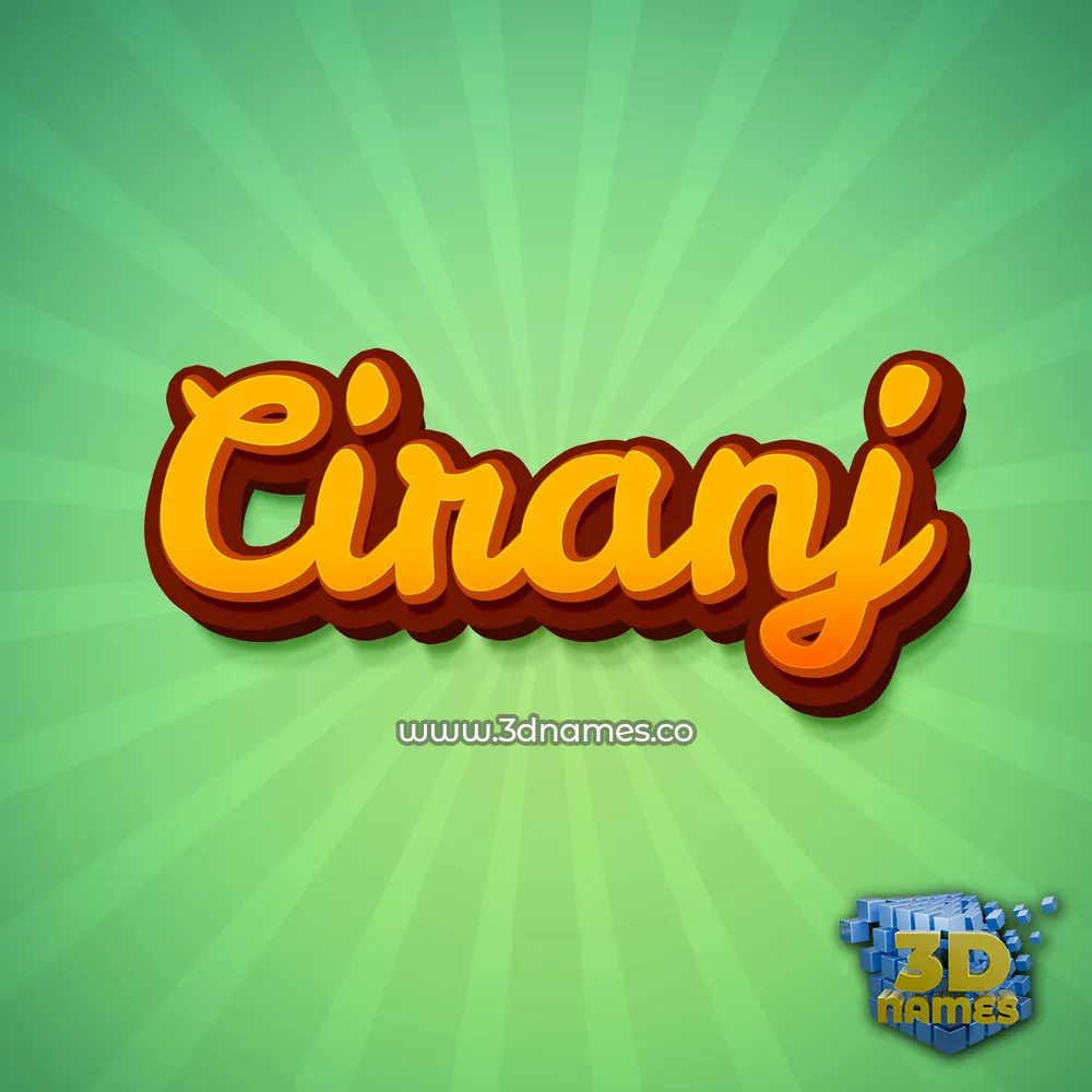 ciranj in Green Rays style - 3D name wallpaper