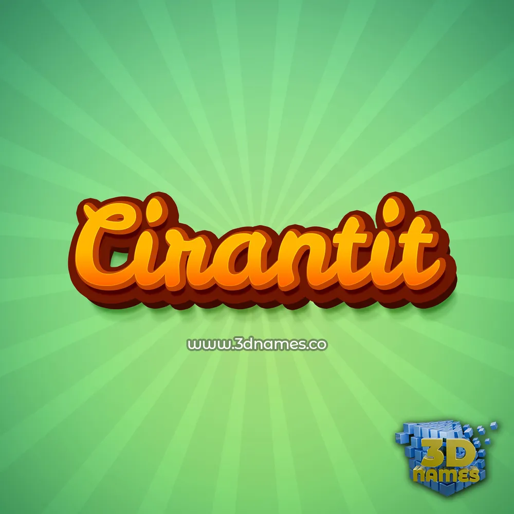 cirantit in Green Rays style - 3D name wallpaper