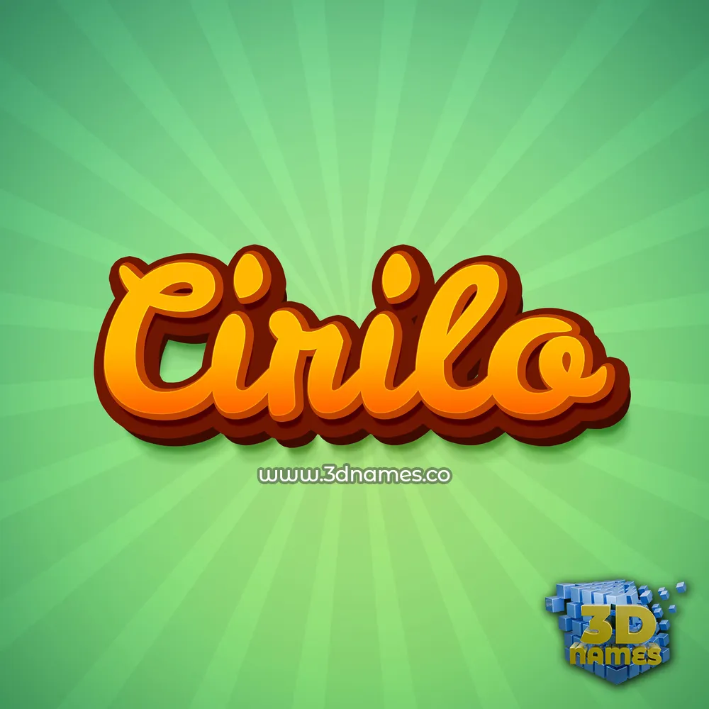 cirilo in Green Rays style - 3D name wallpaper