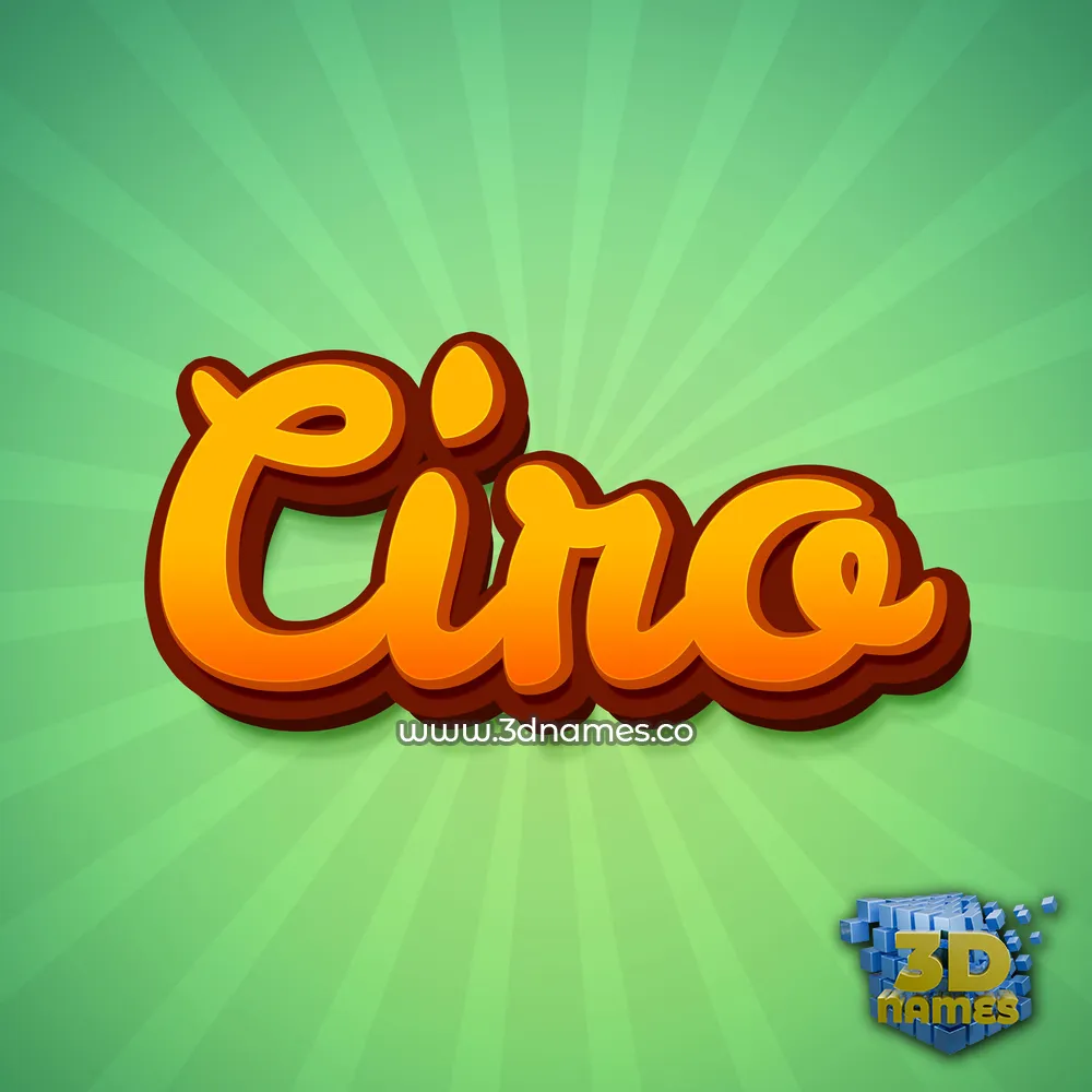 ciro in Green Rays style - 3D name wallpaper
