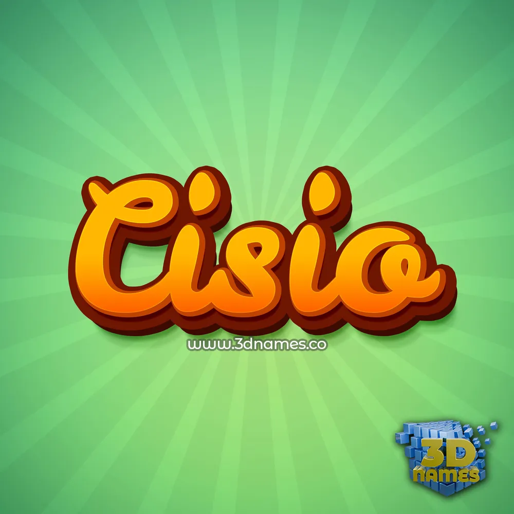 cisio in Green Rays style - 3D name wallpaper