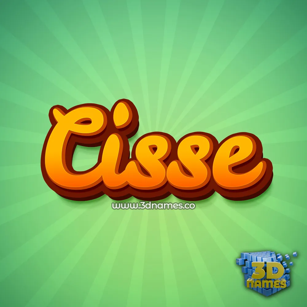 cisse in Green Rays style - 3D name wallpaper