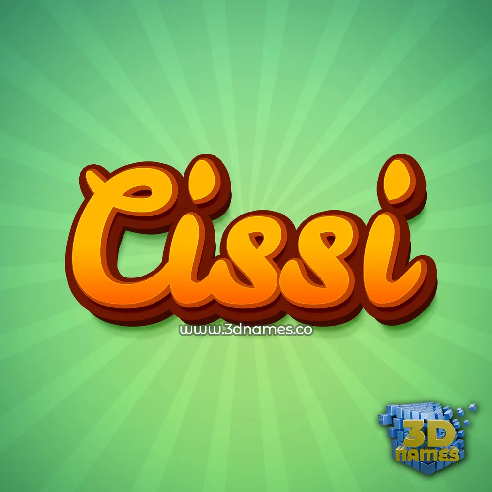cissi in Green Rays style - 3D name wallpaper