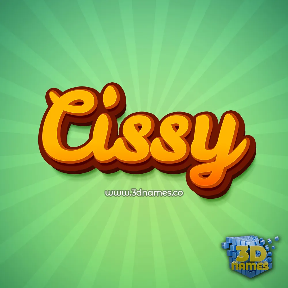 cissy in Green Rays style - 3D name wallpaper