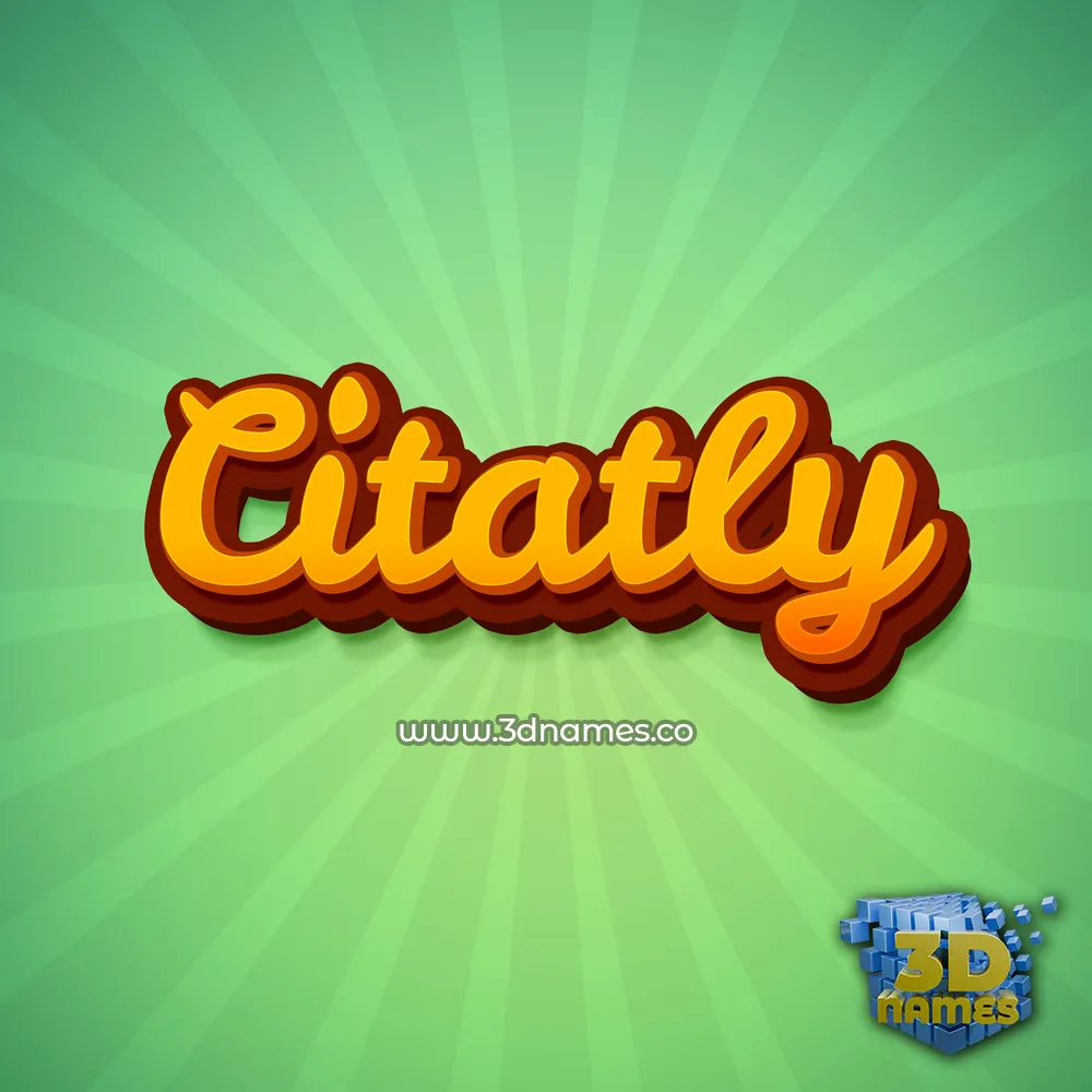 citatly in Green Rays style - 3D name wallpaper