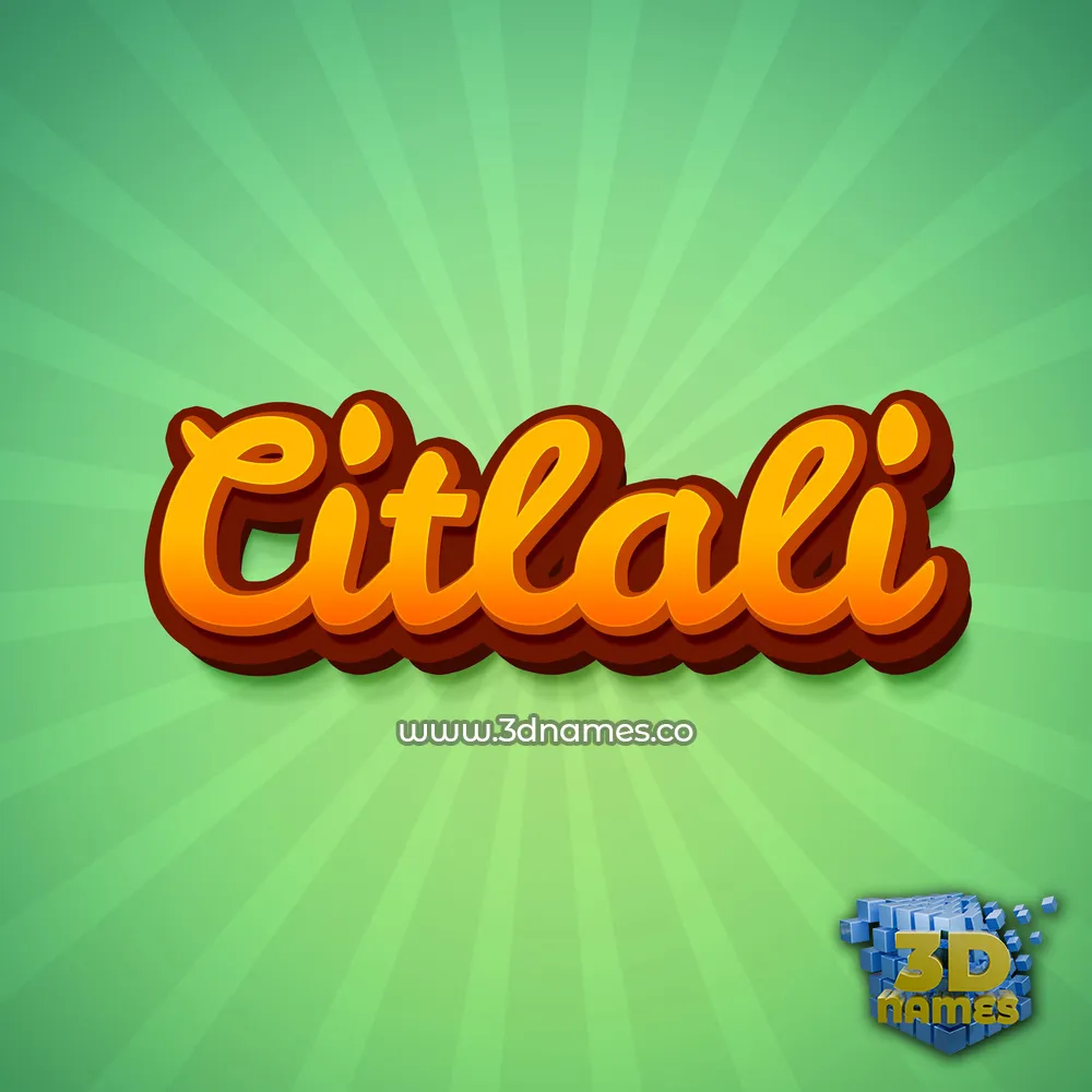 citlali in Green Rays style - 3D name wallpaper