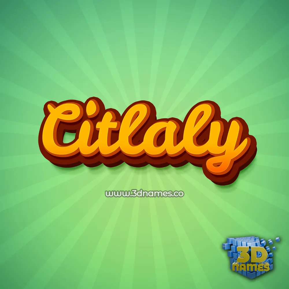 citlaly in Green Rays style - 3D name wallpaper