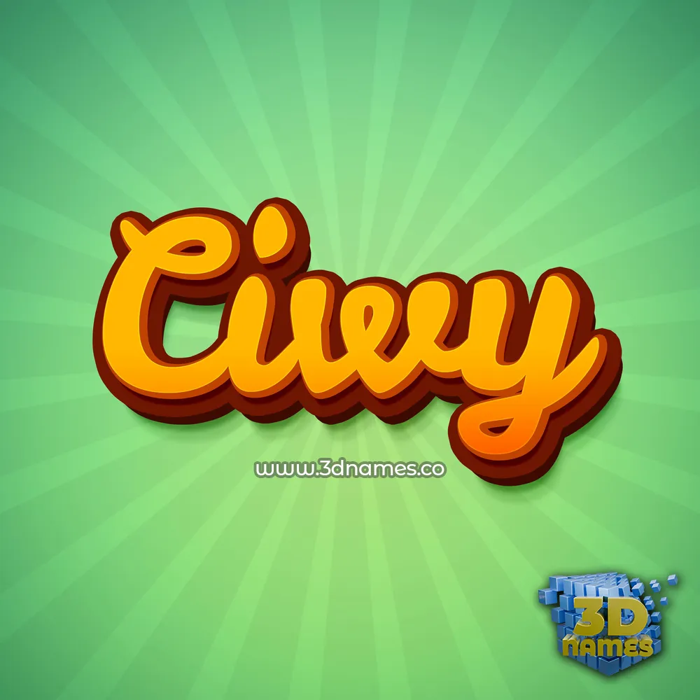 ciwy in Green Rays style - 3D name wallpaper