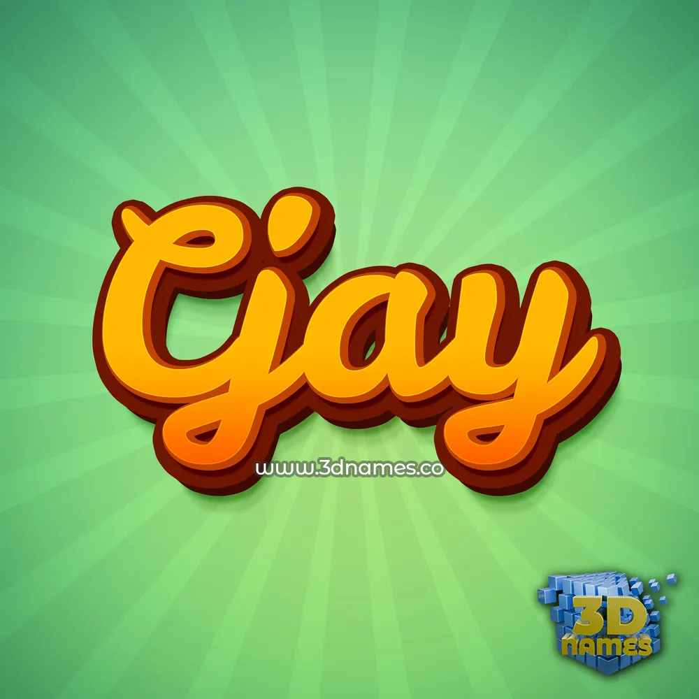 cjay in Green Rays style - 3D name wallpaper