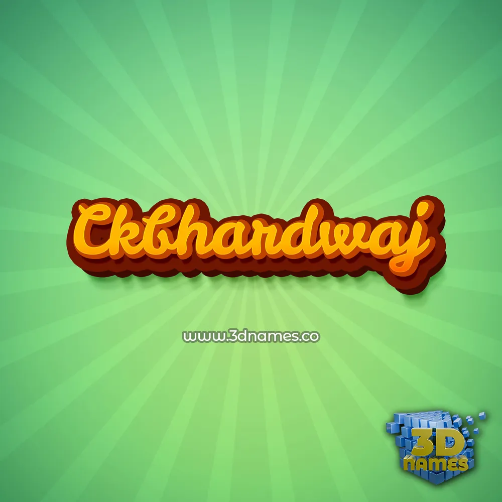 ckbhardwaj in Green Rays style - 3D name wallpaper