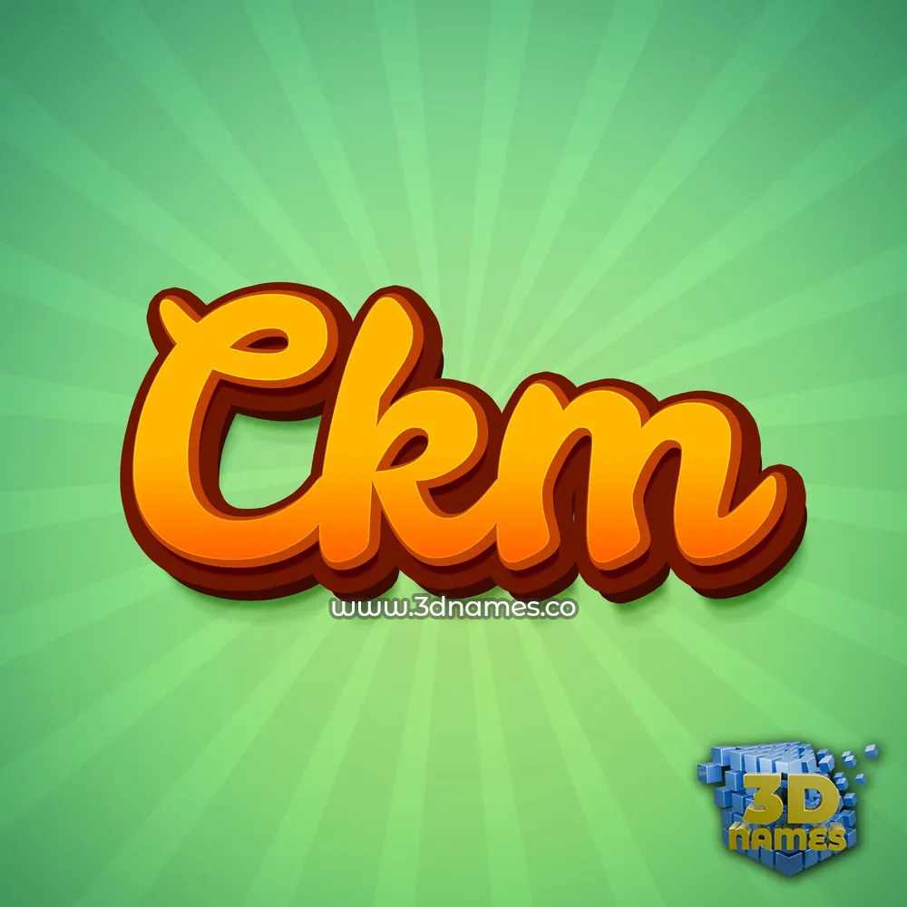 ckm in Green Rays style - 3D name wallpaper